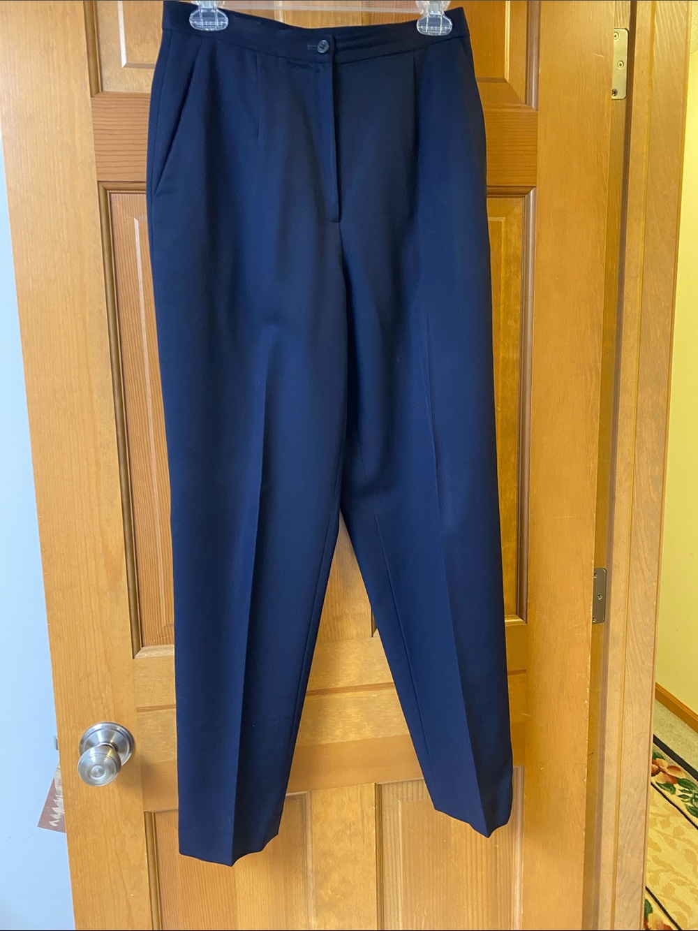 Lands' End Navy Straight-Leg Dress Trousers - Women's